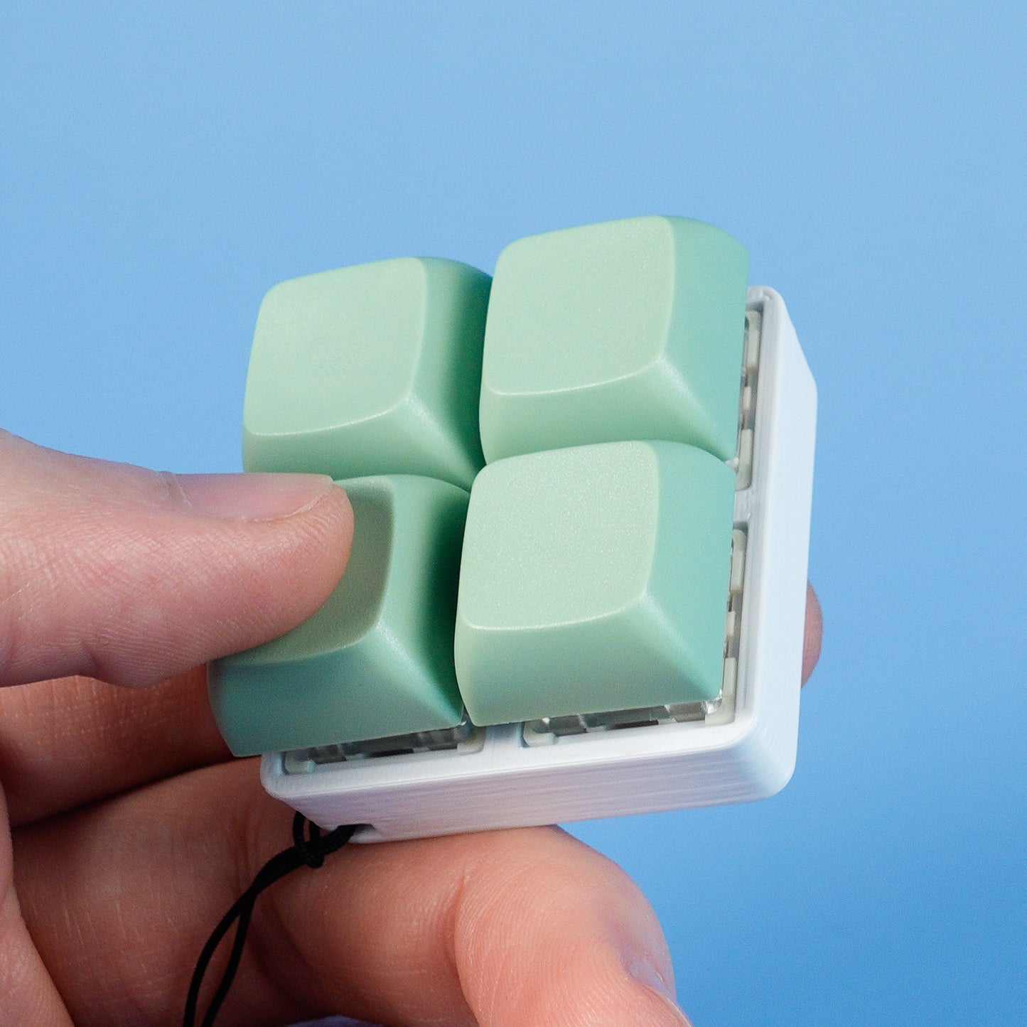 4 Key Fidget Square Keychain