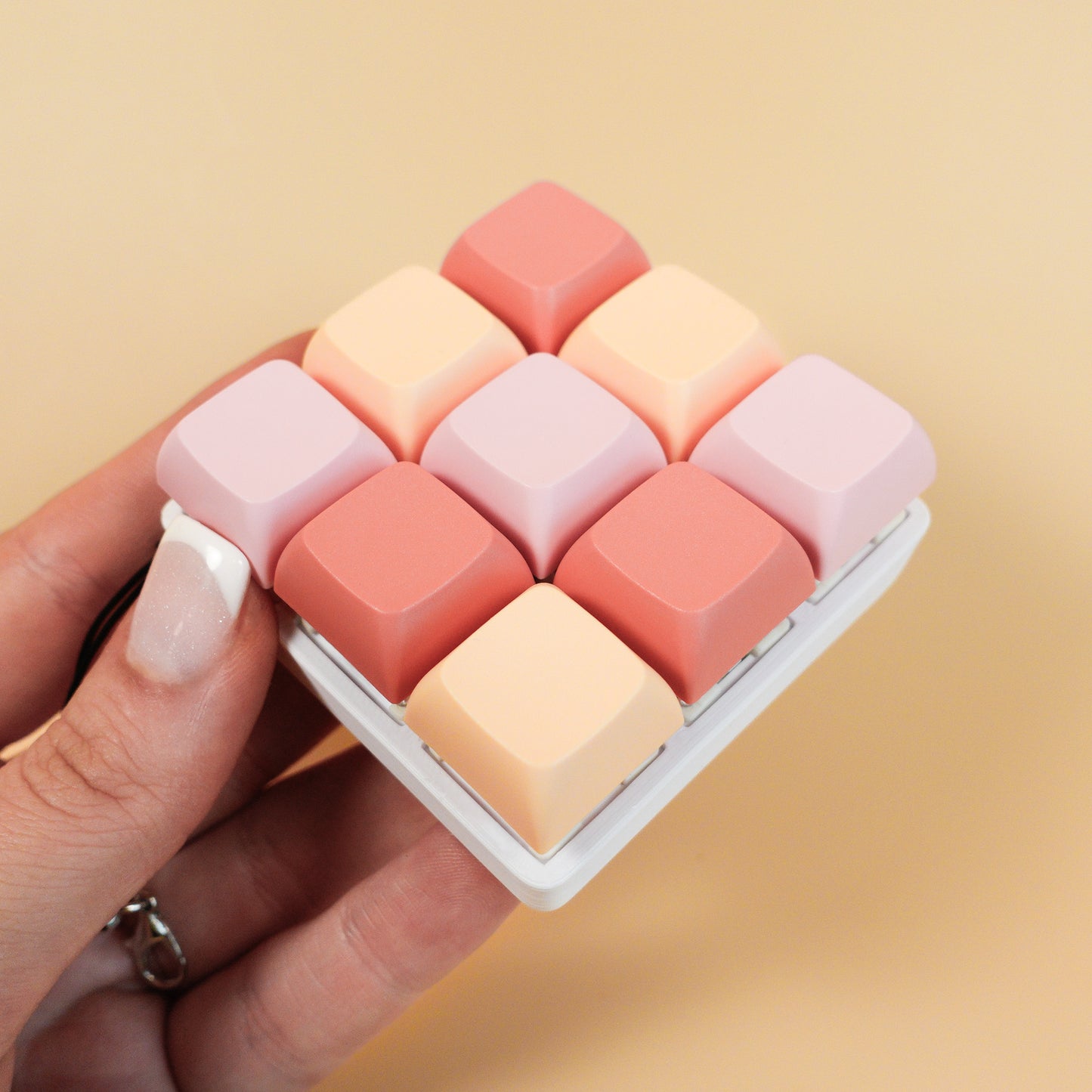 Peachy Dreams 3x3 Square Keychain