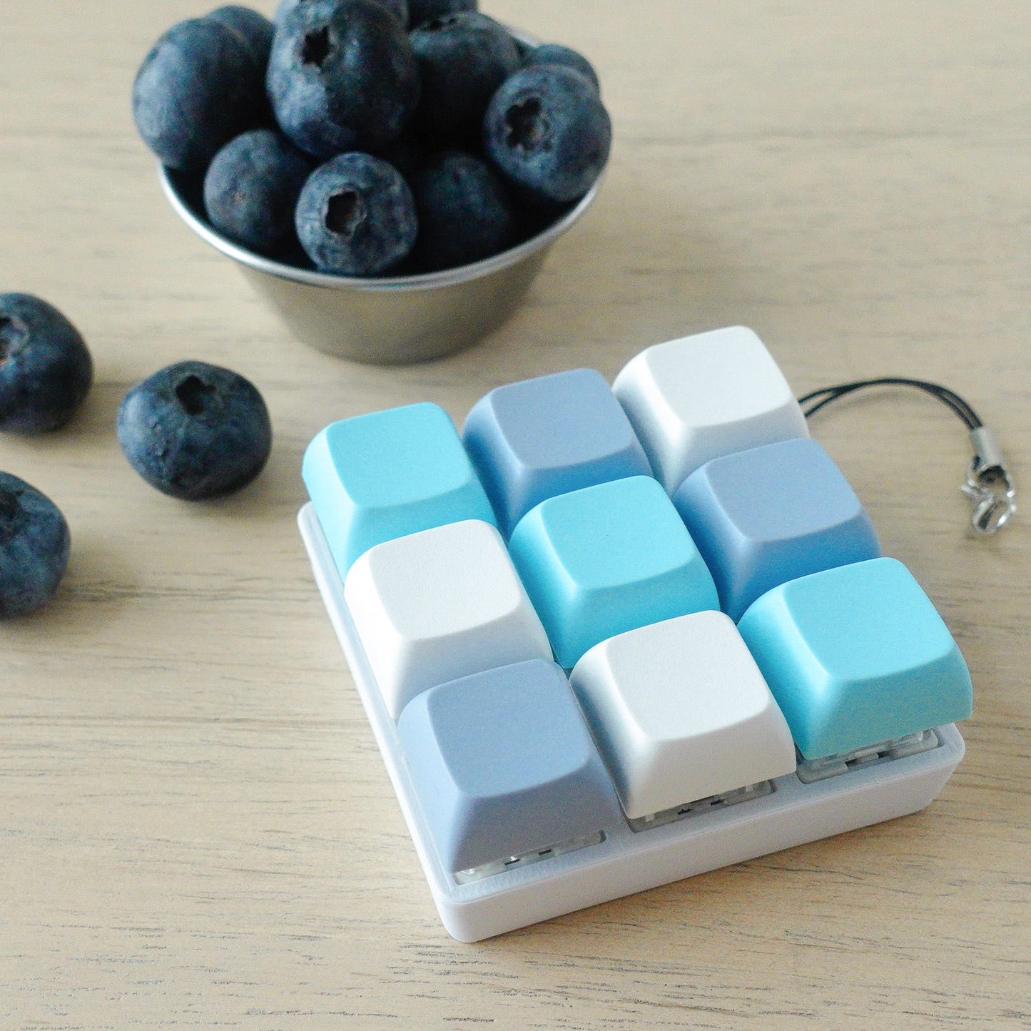 Blueberry Fields 3x3 Square Keychain