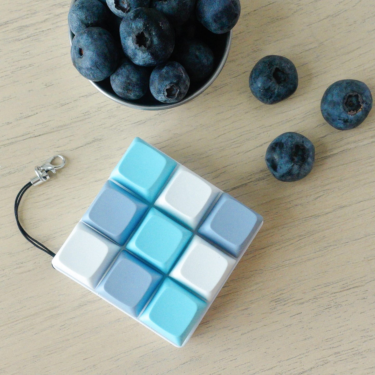 Blueberry Fields 3x3 Square Keychain