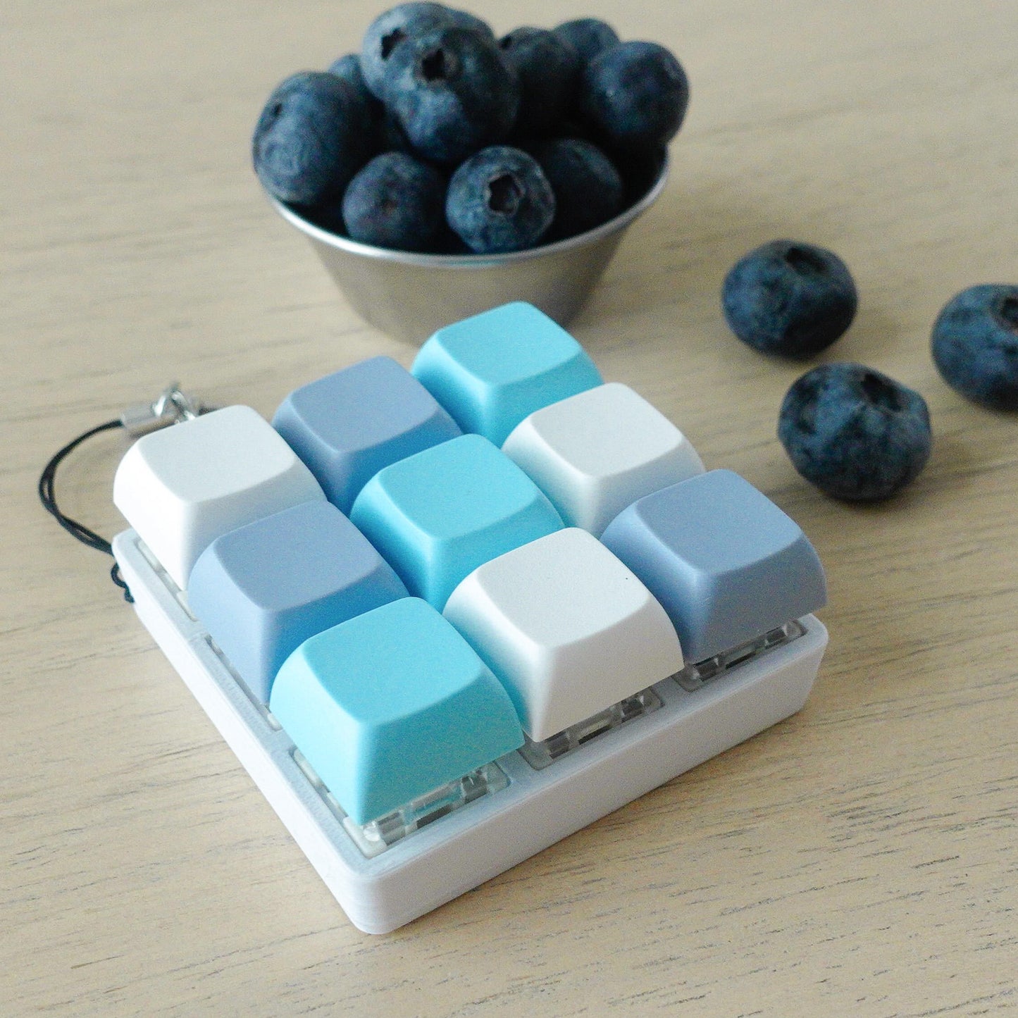 Blueberry Fields 3x3 Square Keychain