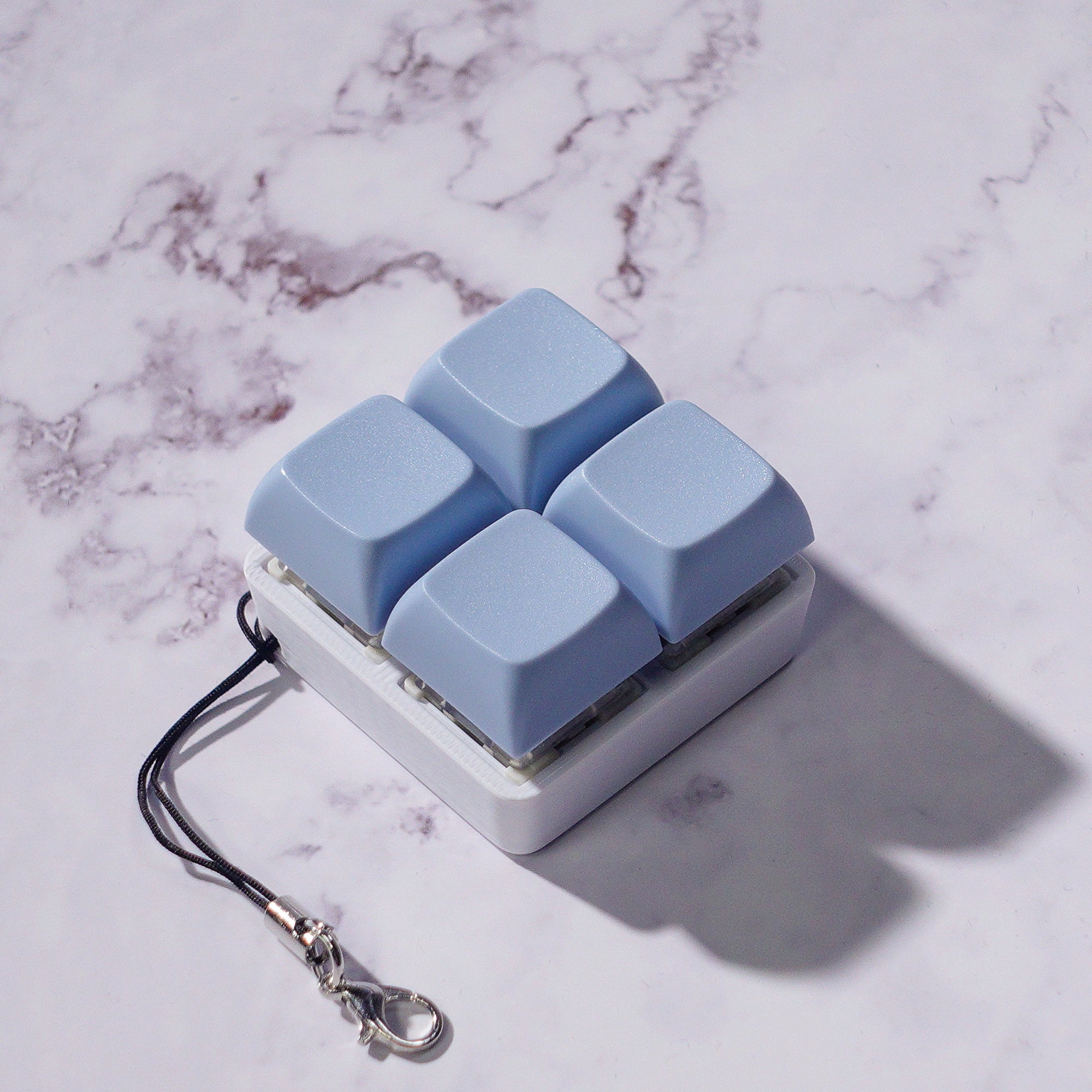 2x2 Square: Mechanical Fidget Keychain - Pastel Colors