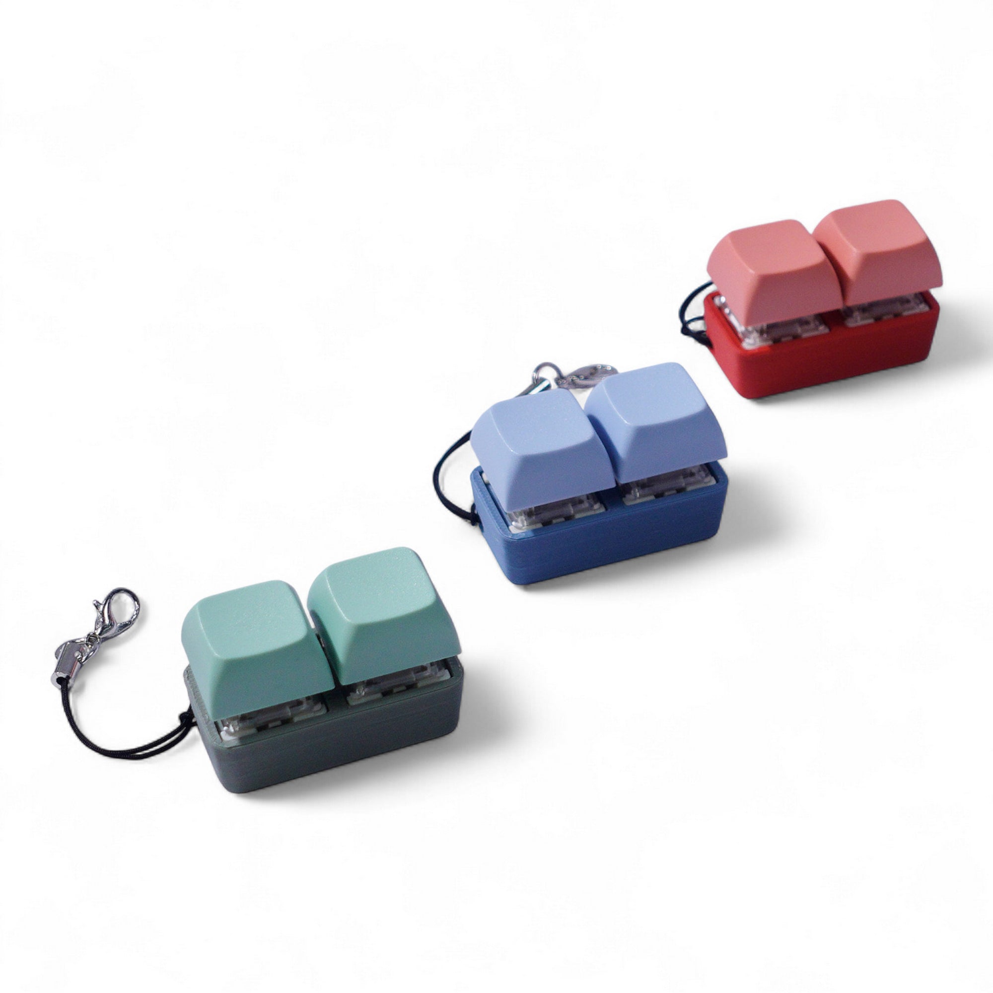 2x1 Double: Mechanical Fidget Keychain - Two-Tone Series