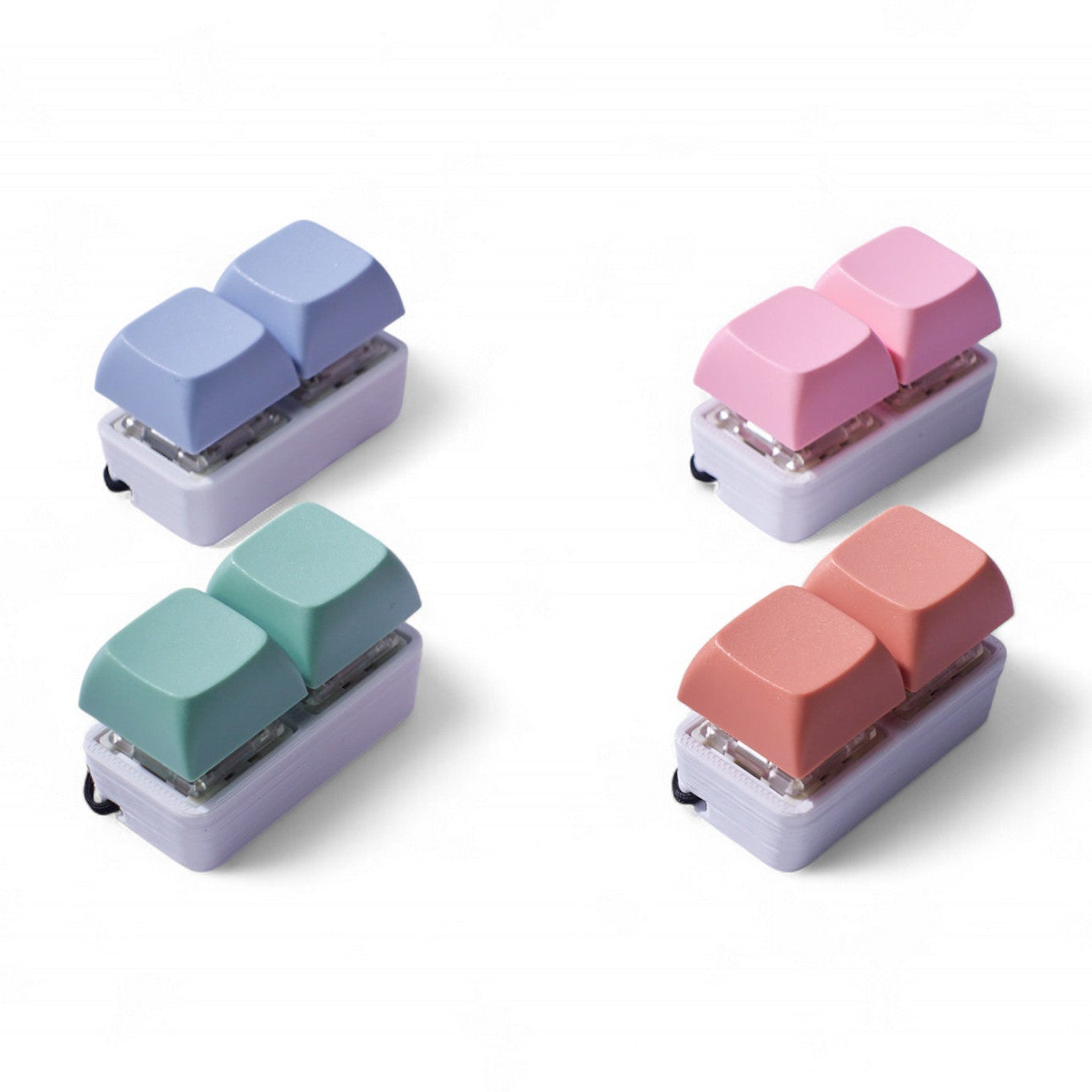 2x1 Double: Mechanical Fidget Keychain - Pastel Colors