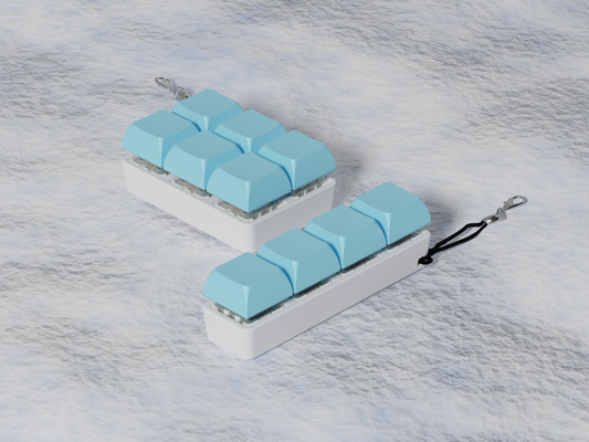 Iceberg - White and Light Blue Mechanical Fidget Keychains